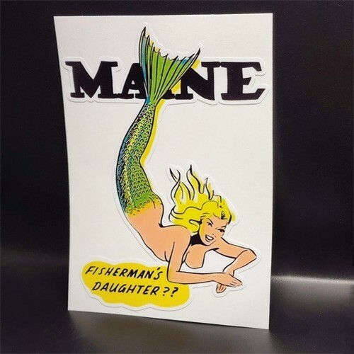 Adesivo maine mermaid pinup - maine,