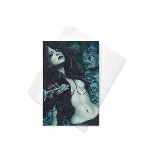 Scheletro sirena biglietto - sirena,